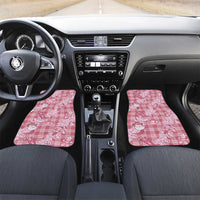 Pink Palaka Hawaii Cowboy Christmas Car Mats Paniolo Mix Maile Lei - Polynesian Pride