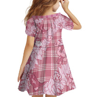 Pink Palaka Hawaii Cowboy Christmas Family Matching Off The Shoulder Long Sleeve Dress and Hawaiian Shirt Paniolo Mix Maile Lei LT7 - Polynesian Pride