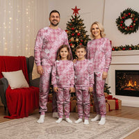 Pink Palaka Hawaii Cowboy Christmas Pajama Set Paniolo Mix Maile Lei - Polynesian Pride