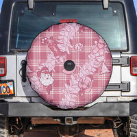 Pink Palaka Hawaii Cowboy Christmas Spare Tire Cover Paniolo Mix Maile Lei LT7 Pink - Polynesian Pride