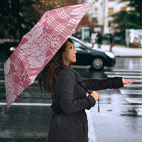 Pink Palaka Hawaii Cowboy Christmas Umbrella Paniolo Mix Maile Lei - Polynesian Pride