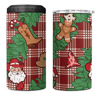 Red Palaka Hawaii Cowboy Christmas 4 in 1 Can Cooler Tumbler Paniolo Mix Maile Lei LT7 One Size: 16 oz Red - Polynesian Pride