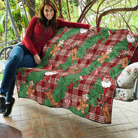 Red Palaka Hawaii Cowboy Christmas Quilt Paniolo Mix Maile Lei - Polynesian Pride