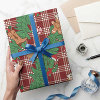 Red Palaka Hawaii Cowboy Christmas Wrapping Paper Paniolo Mix Maile Lei