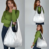 Samoa White Sunday Grocery Bag Classic Siapo Style