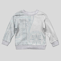 Samoa White Sunday Kid Ugly Christmas Sweater Classic Siapo Style LT7 Kid White - Polynesian Pride