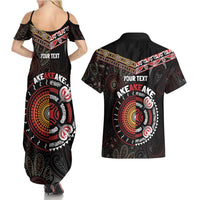 Aotearoa and Australia Indigenous Couples Matching Summer Maxi Dress and Hawaiian Shirt Stand Together For Te Tiriti LT7 - Polynesian Pride