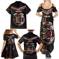 Aotearoa and Samoa Together For Te Tiriti Family Matching Summer Maxi Dress and Hawaiian Shirt Kowhaiwhai Mix Siapo LT7 - Polynesian Pride