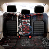 Aotearoa and Samoa Together For Te Tiriti Back Car Seat Cover Kowhaiwhai Mix Siapo - Flag Color LT7 - Polynesian Pride