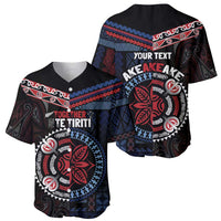 Aotearoa and Samoa Together For Te Tiriti Baseball Jersey Kowhaiwhai Mix Siapo - Flag Color LT7 - Polynesian Pride