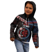 Aotearoa and Samoa Together For Te Tiriti Kid Hoodie Kowhaiwhai Mix Siapo - Flag Color LT7 - Polynesian Pride