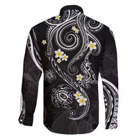 Polynesia Tribal Family Matching Off The Shoulder Long Sleeve Dress and Hawaiian Shirt Tentacles Plumeria LT7 - Polynesian Pride