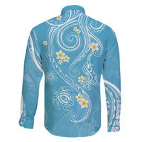 Polynesia Tribal Family Matching Short Sleeve Bodycon Dress and Hawaiian Shirt Turquoise Plumeria Tentacles LT7 - Polynesian Pride