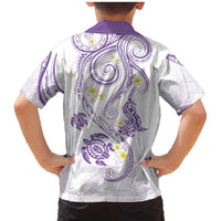 Polynesia Tribal Family Matching Mermaid Dress and Hawaiian Shirt Lilac Plumeria Tentacles LT7 - Polynesian Pride