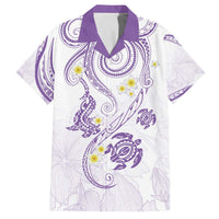 Polynesia Tribal Family Matching Off The Shoulder Long Sleeve Dress and Hawaiian Shirt Lilac Plumeria Tentacles LT7 - Polynesian Pride