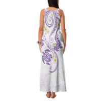 Polynesia Tribal Family Matching Tank Maxi Dress and Hawaiian Shirt Lilac Plumeria Tentacles LT7 - Polynesian Pride