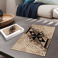 Bula Fiji Plumeria Tagimoucia Salusalu Beige Puzzle Kaiviti Masi LT7 - Polynesian Pride
