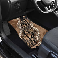 Bula Fiji Plumeria Tagimoucia Salusalu Mocha Car Mats Kaiviti Masi LT7 - Polynesian Pride