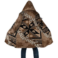 Bula Fiji Plumeria Tagimoucia Salusalu Mocha Cloak Kaiviti Masi LT7 Unisex Mocha - Polynesian Pride