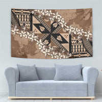 Bula Fiji Plumeria Tagimoucia Salusalu Mocha Tapestry Kaiviti Masi LT7 - Polynesian Pride
