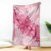 Bula Fiji Plumeria Tagimoucia Salusalu Pink Blanket Kaiviti Masi LT7 - Polynesian Pride
