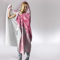 Bula Fiji Plumeria Tagimoucia Salusalu Pink Hooded Blanket Kaiviti Masi LT7 - Polynesian Pride