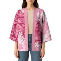 Bula Fiji Plumeria Tagimoucia Salusalu Pink Kimono Kaiviti Masi LT7 - Polynesian Pride