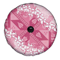 Bula Fiji Plumeria Tagimoucia Salusalu Pink Spare Tire Cover Kaiviti Masi LT7 - Polynesian Pride