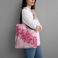 Bula Fiji Plumeria Tagimoucia Salusalu Pink Tote Bag Kaiviti Masi LT7 - Polynesian Pride