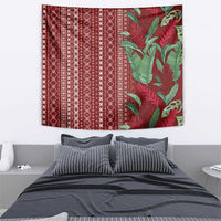 Women's Day Samoa Malu Tattoo Inspired Mix Teuila Tapestry Scarlet