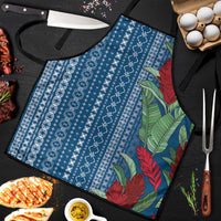 Women's Day Samoa Malu Tattoo Inspired Mix Teuila Apron Royal Blue