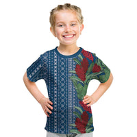 Women's Day Samoa Malu Tattoo Inspired Mix Teuila Kid T Shirt Royal Blue