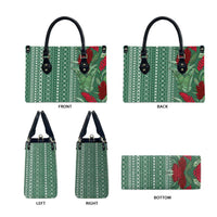 Women's Day Samoa Malu Tattoo Inspired Mix Teuila Leather Bag Sage Green