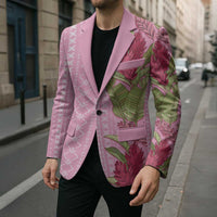 Women's Day Samoa Malu Tattoo Inspired Mix Teuila Blazer Rose Pink
