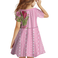 Women's Day Samoa Malu Tattoo Inspired Mix Teuila Family Matching Off The Shoulder Long Sleeve Dress and Hawaiian Shirt Rose Pink LT7 - Polynesian Pride