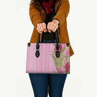 Women's Day Samoa Malu Tattoo Inspired Mix Teuila Leather Bag Rose Pink