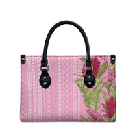 Women's Day Samoa Malu Tattoo Inspired Mix Teuila Leather Bag Rose Pink