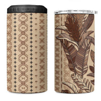 Women's Day Samoa Malu Tattoo Inspired Mix Teuila 4 in 1 Can Cooler Tumbler Vintage Tapa LT7 One Size: 16 oz Beige - Polynesian Pride