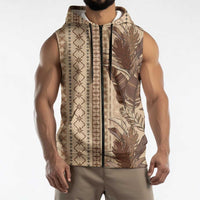 Women's Day Samoa Malu Tattoo Inspired Mix Teuila Sleeveless Zip Hoodie Vintage Tapa