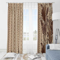 Women's Day Samoa Malu Tattoo Inspired Mix Teuila Window Curtain Vintage Tapa