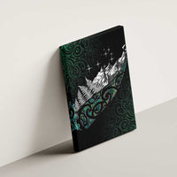 Maori Matariki Canvas Wall Art Landscape Styled Fern - Paua Shell LT7 - Polynesian Pride