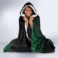 Maori Matariki Hooded Blanket Landscape Styled Fern - Paua Shell LT7 - Polynesian Pride