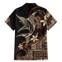 Samoa Manuia le Aso Tuto'atasi Family Matching Mermaid Dress and Hawaiian Shirt Siapo Mamanu Mix Tatau Marlin LT7 - Polynesian Pride