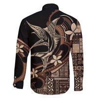 Samoa Manuia le Aso Tuto'atasi Family Matching Mermaid Dress and Hawaiian Shirt Siapo Mamanu Mix Tatau Marlin LT7 - Polynesian Pride
