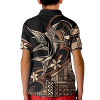 Samoa Manuia le Aso Tuto'atasi Kid Polo Shirt Siapo Mamanu Mix Tatau Marlin LT7 - Polynesian Pride