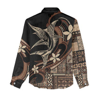 Samoa Manuia le Aso Tuto'atasi Women Casual Shirt Siapo Mamanu Mix Tatau Marlin LT7 - Polynesian Pride