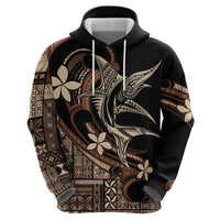 Samoa Manuia le Aso Tuto'atasi Zip Hoodie Siapo Mamanu Mix Tatau Marlin LT7 - Polynesian Pride