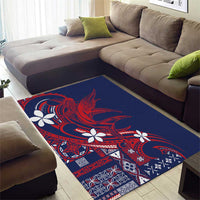 Samoa Manuia le Aso Tuto'atasi Area Rug Siapo Mamanu Mix Tatau Marlin - Flag Color LT7 - Polynesian Pride