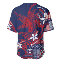 Samoa Manuia le Aso Tuto'atasi Baseball Jersey Siapo Mamanu Mix Tatau Marlin - Flag Color LT7 - Polynesian Pride