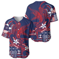 Samoa Manuia le Aso Tuto'atasi Baseball Jersey Siapo Mamanu Mix Tatau Marlin - Flag Color LT7 - Polynesian Pride